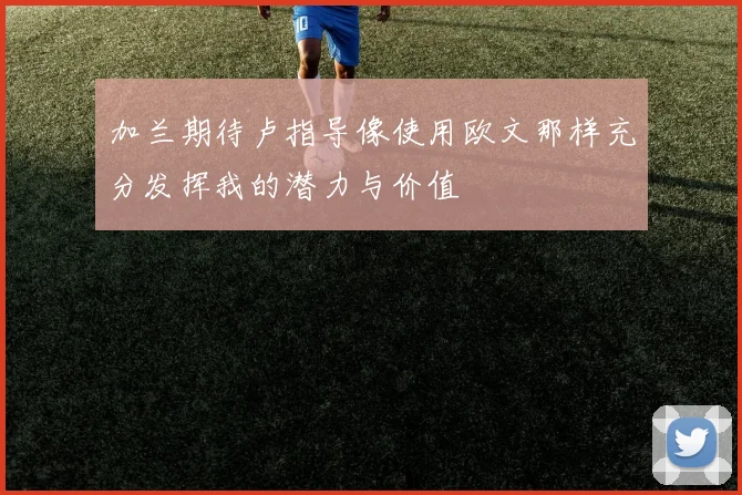 加兰期待卢指导像使用欧文那样充分发挥我的潜力与价值